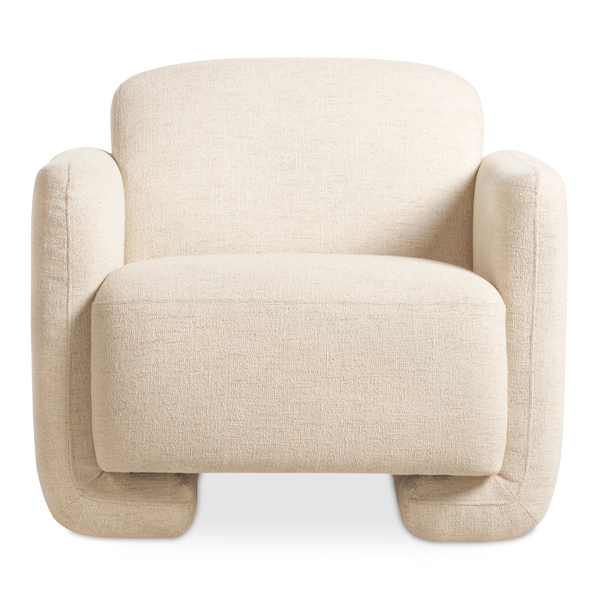 Fallon Accent Chair Flecked Ivory | White