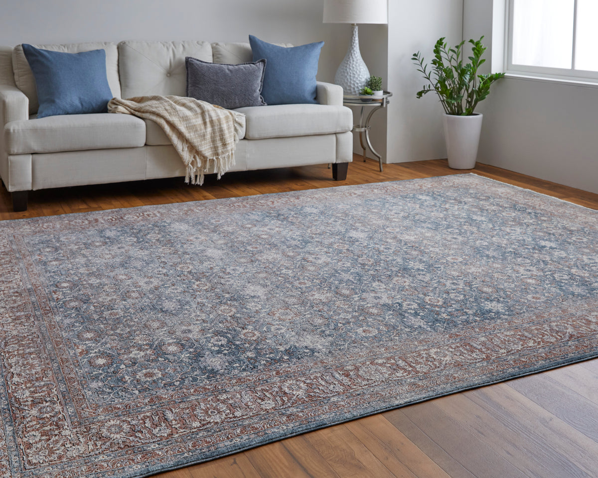 Marquette 39GTF Blue/Rust Rug by Feizy