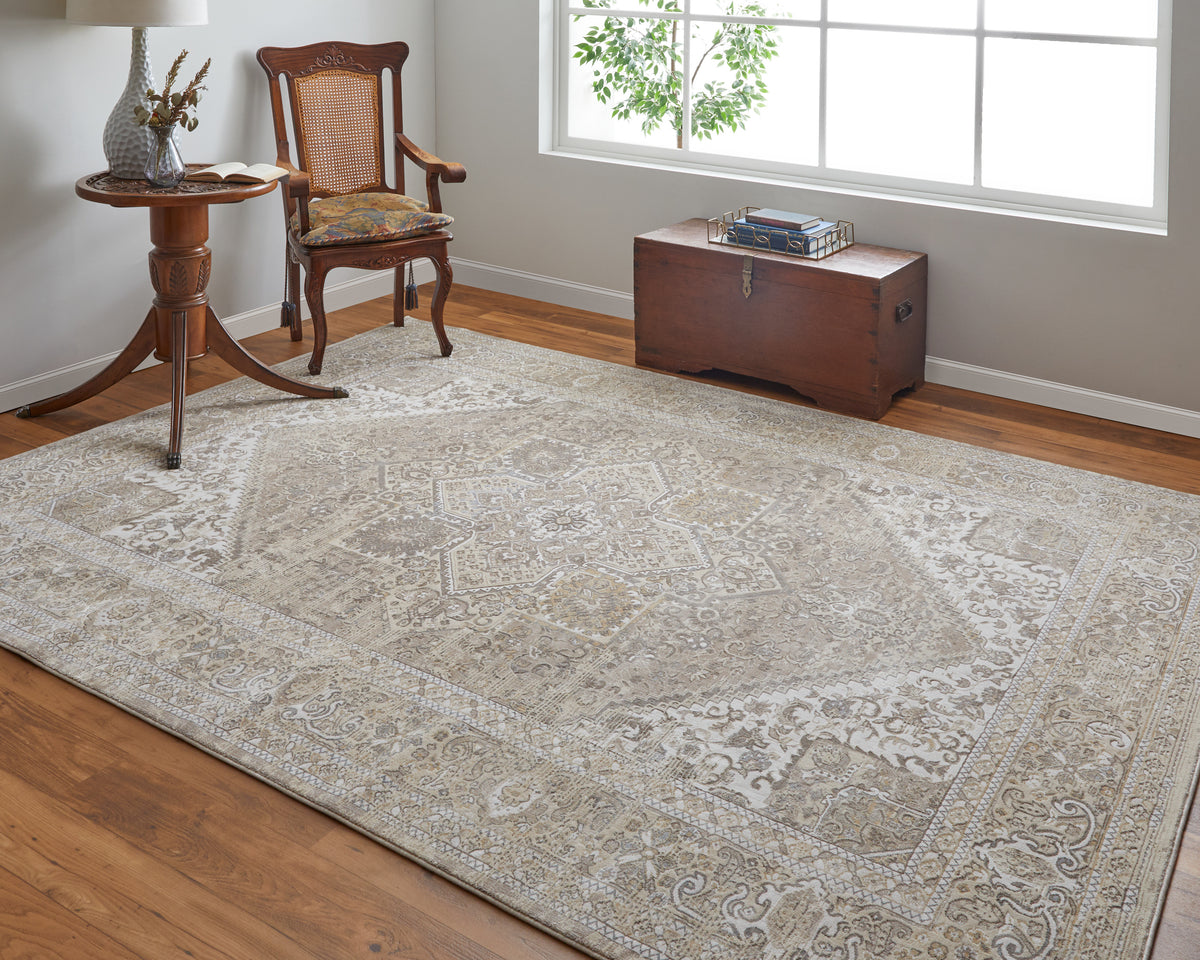 Celene 39KXF Beige/Brown Rug by Feizy