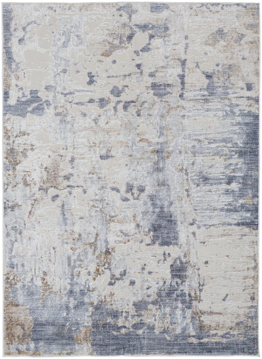 Laina 39GHF Blue/Ivory Rug by Feizy