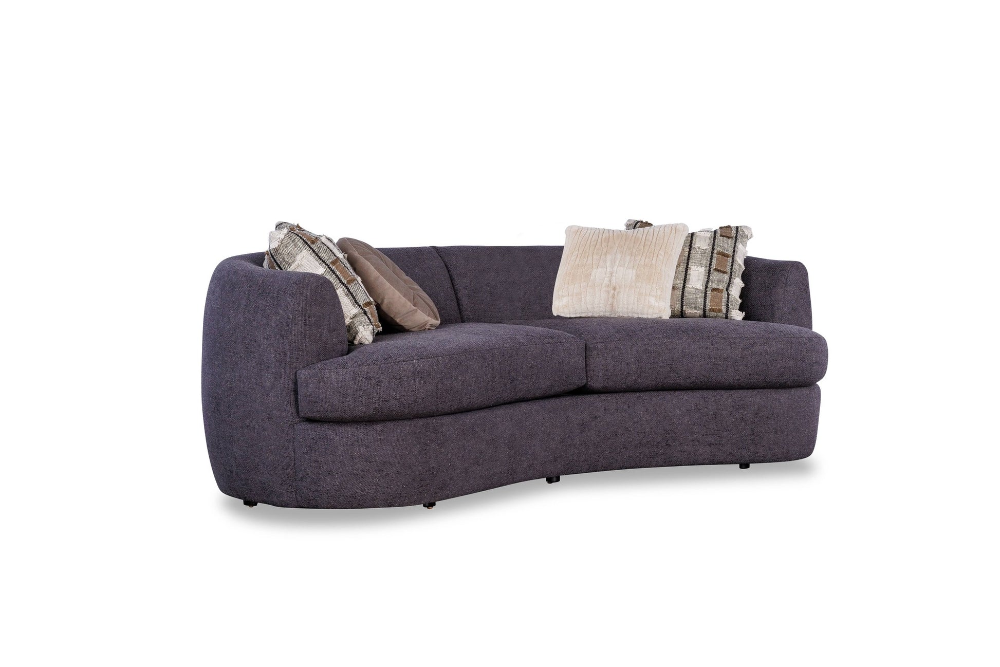 ANDERS sofa in a charcoal fabric, angled view