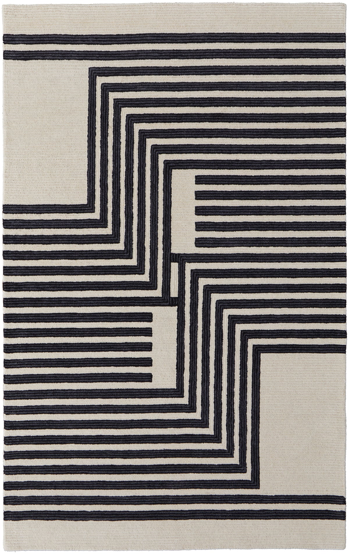Maguire 8900F Ivory/Black Rug by Feizy
