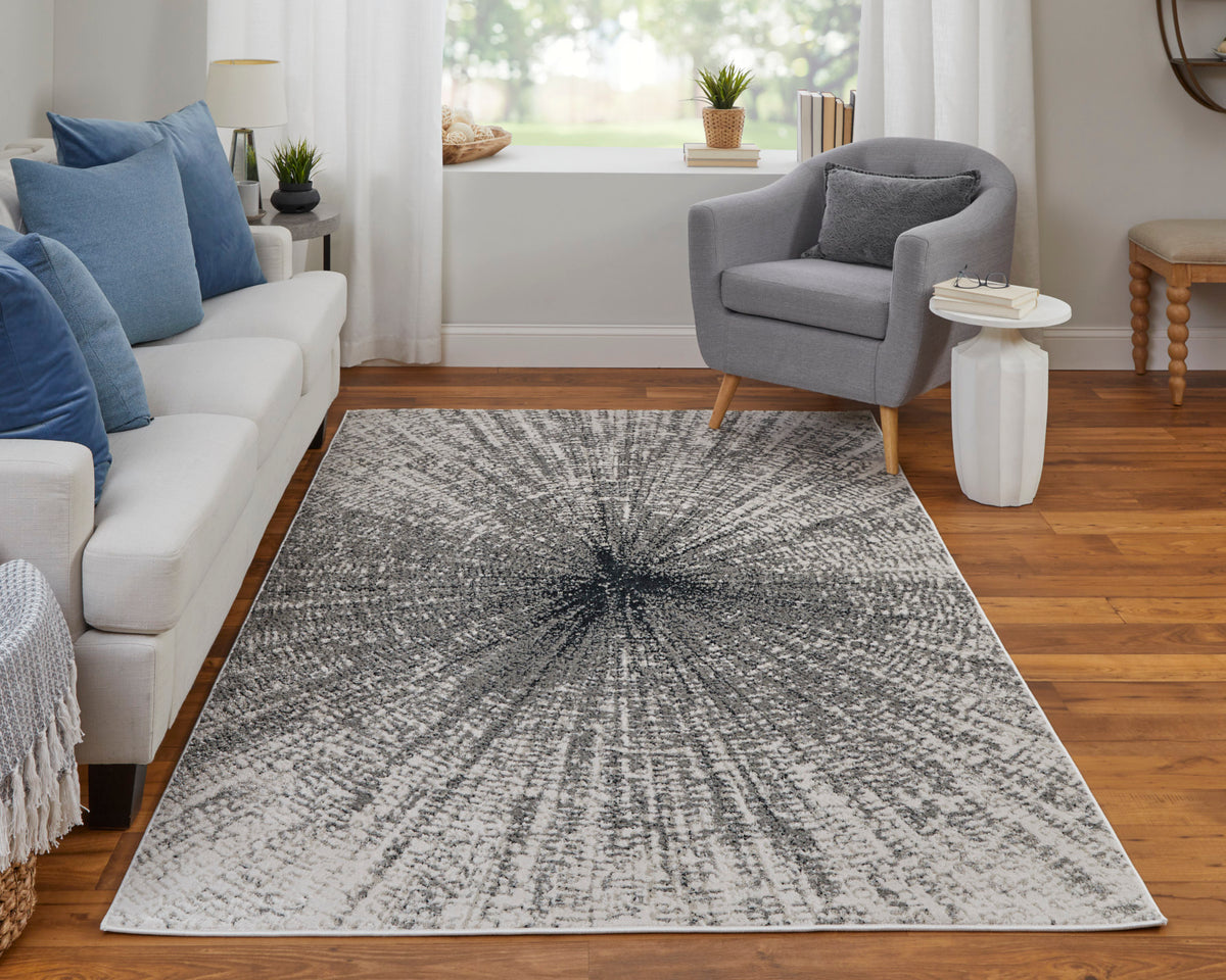 Micah 39LTF Ivory/Silver Rug by Feizy