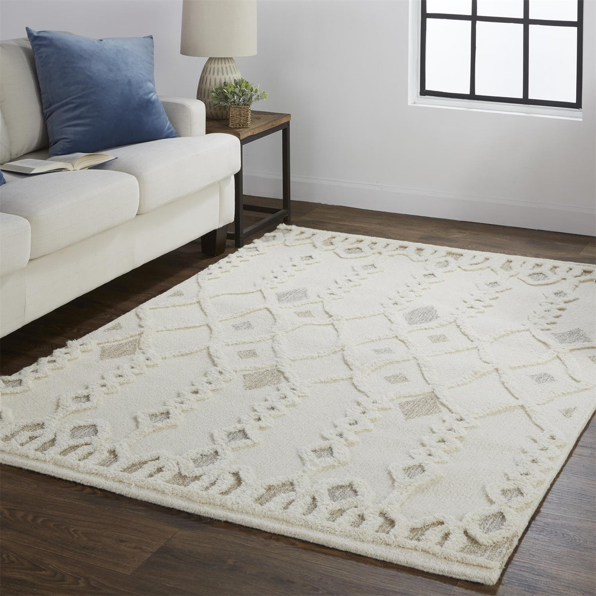 Anica 8011F Ivory Rug by Feizy