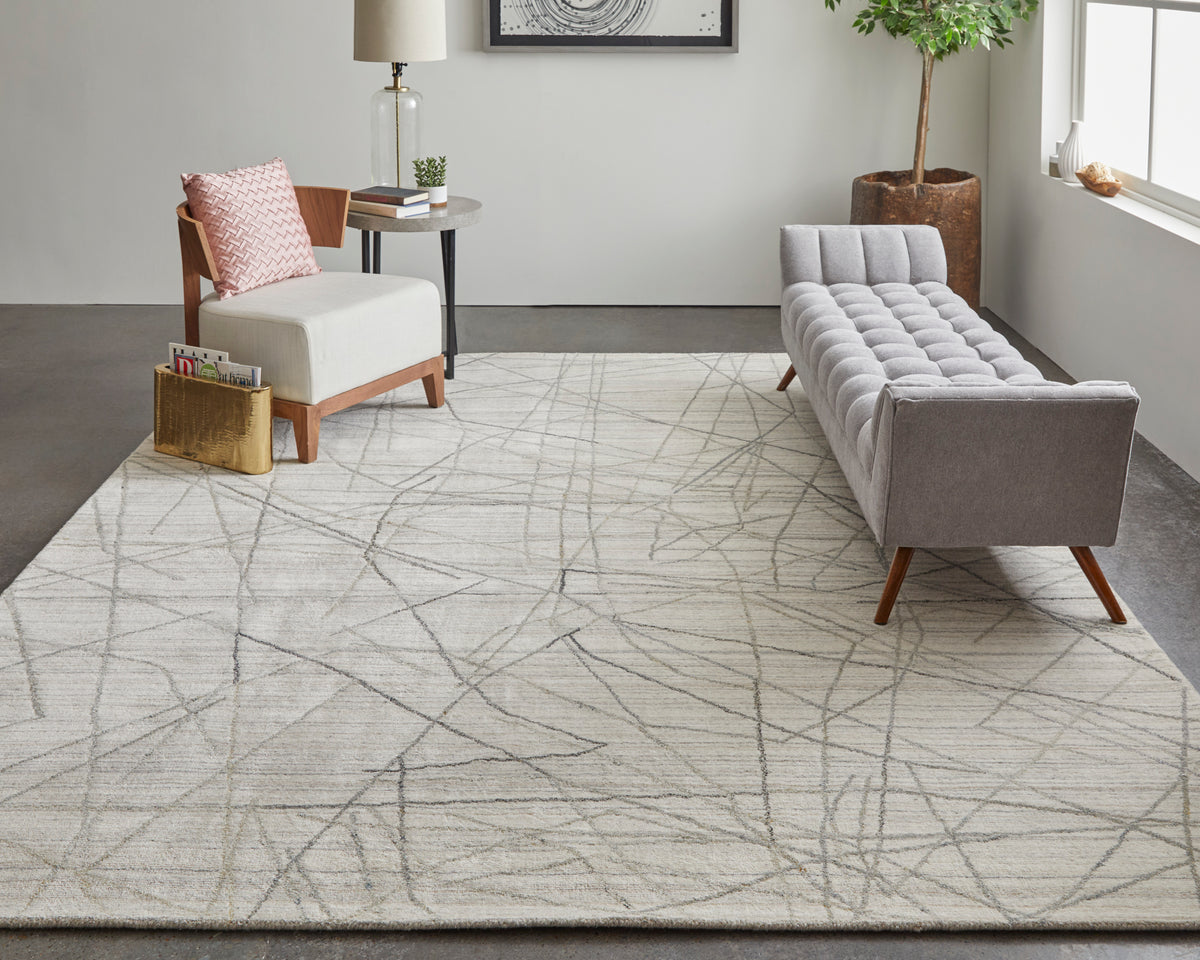 Whitton 8894F Ivory/Charcoal Rug by Feizy
