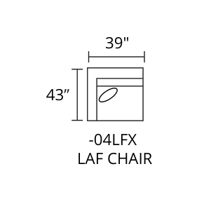 CASSIANO LAF Chair diagram — 39 x 43 in