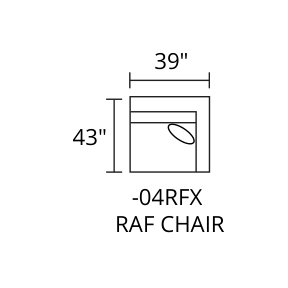 CASSIANO RAF Chair diagram — 39 x 43 in