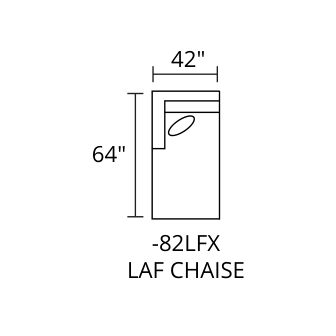 CASSIANO LAF Chaise diagram — 42 x 64 in