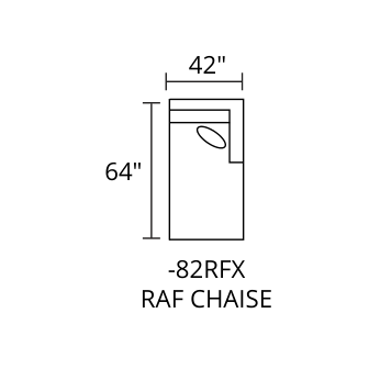 CASSIANO RAF Chaise diagram — 42 x 64 in