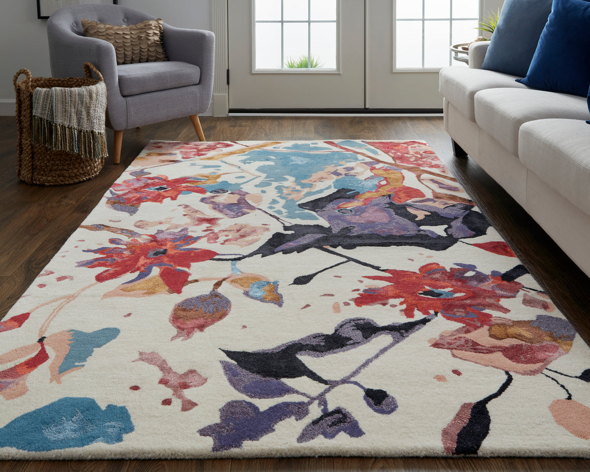 Dafney 8863F Red/Multi Rug by Feizy
