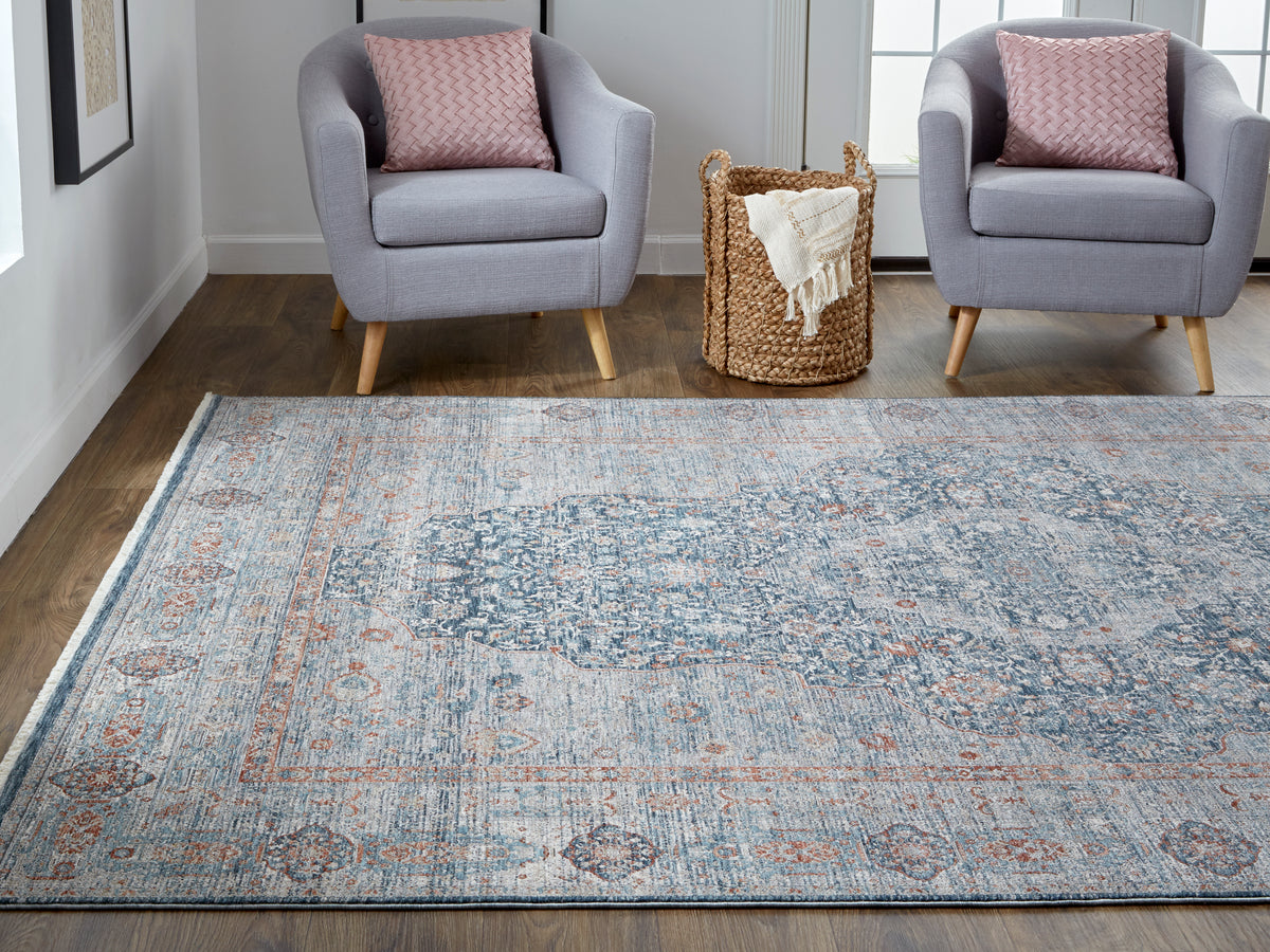 Marquette 3778F Blue Rug by Feizy