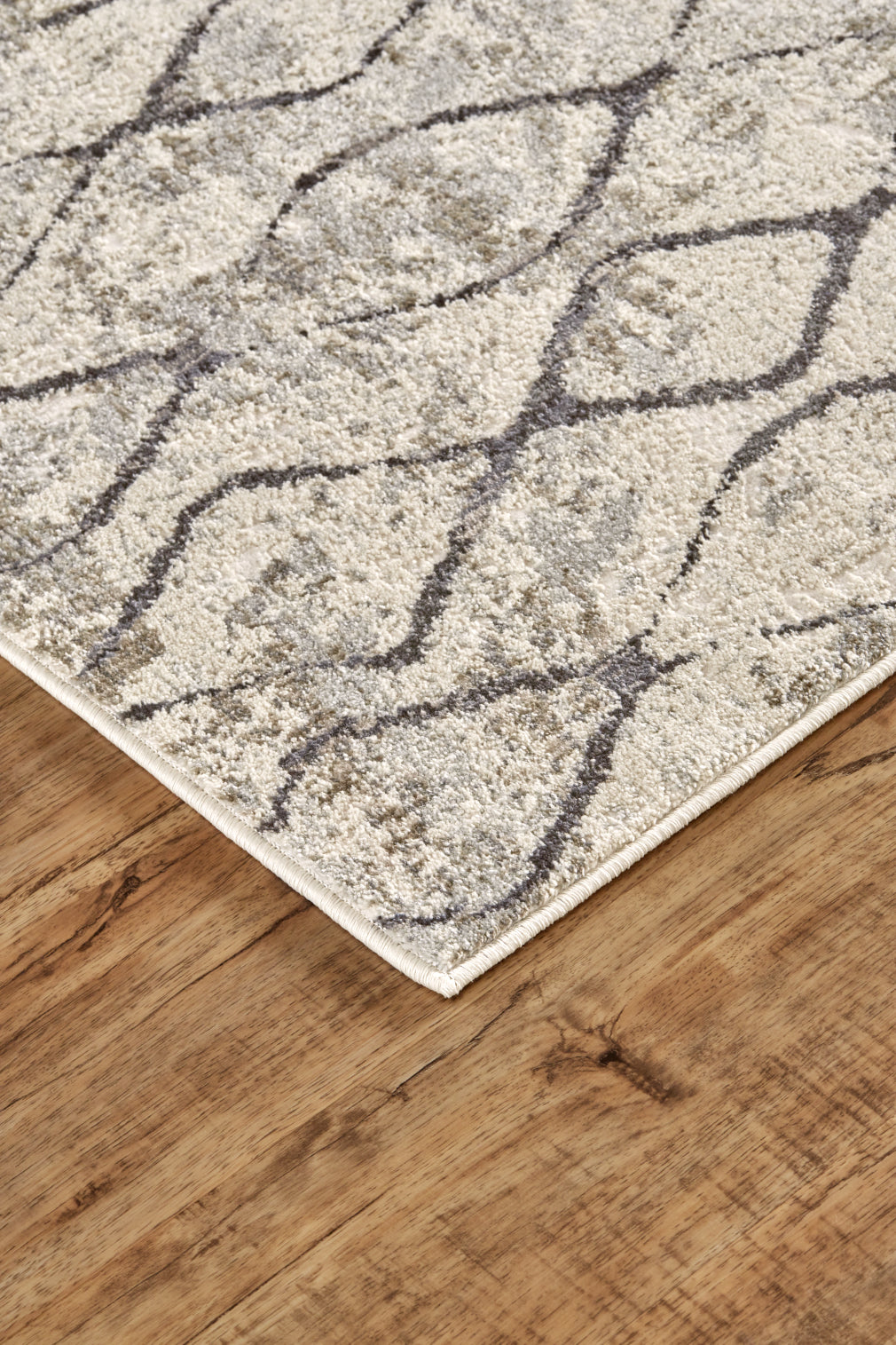 Kano 3872F Sand/Charcoal Rug by Feizy