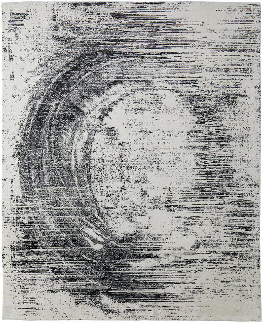 Coda 8928F Black/White Rug by Feizy