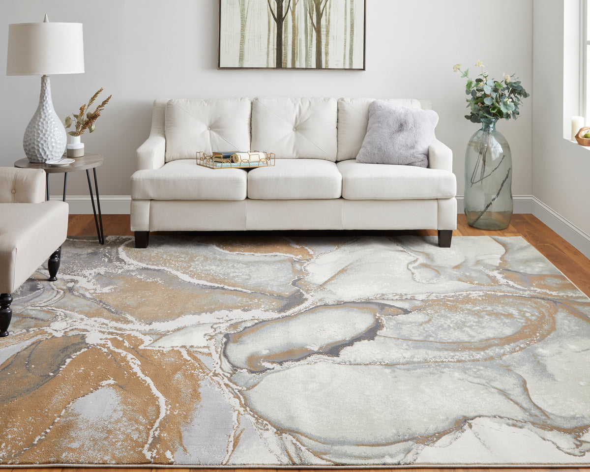 Clio 39K5F Tan/Multi Rug by Feizy