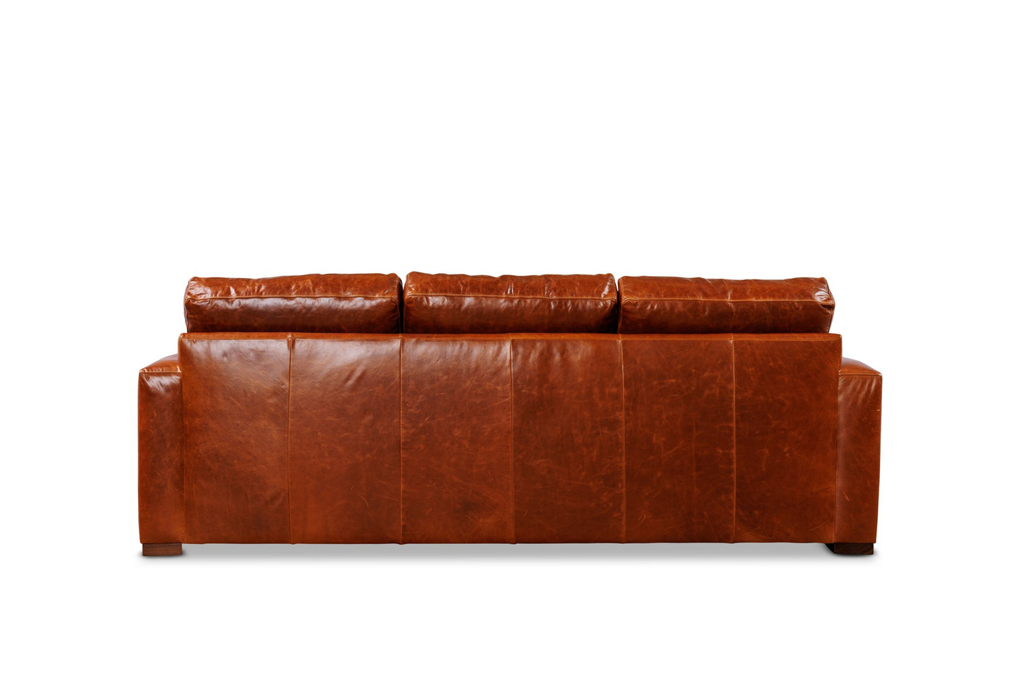 DARROW estate sofa back view — Mont Blanc Caramel