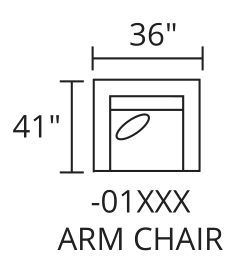 Arm Chair diagram — 36 x 41 in