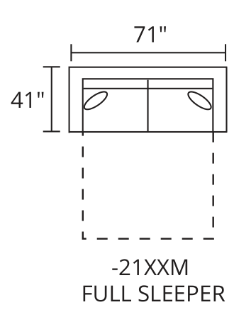 Full Sleeper diagram — 71 x 41 in