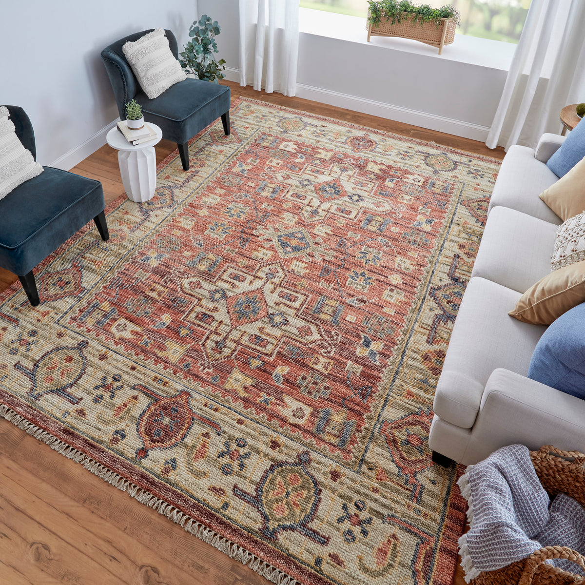 Fillmore 69CKF Rust/Beige Rug by Feizy