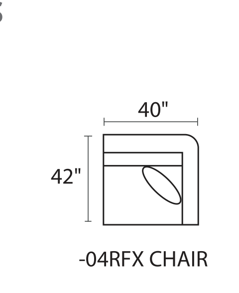 RAF Chair diagram — 40 x 42 in