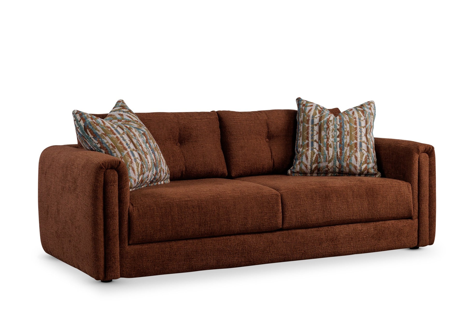 DEONO sofa in rust fabric, main view