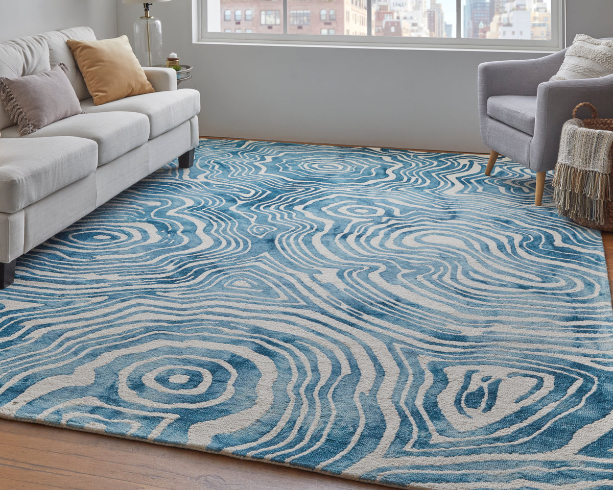 Lorrain 8920F Blue/Ivory Rug by Feizy