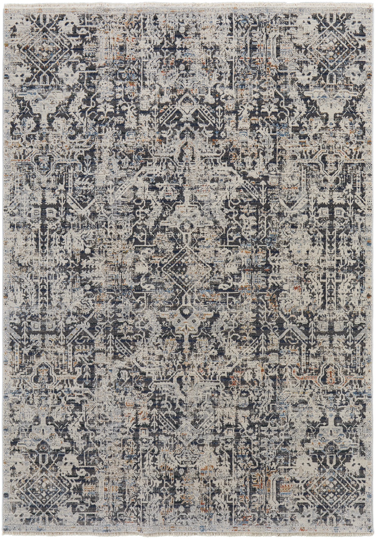 Kaia 39HUF Navy/Beige Rug by Feizy