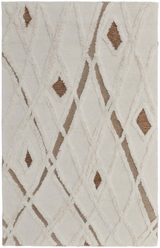 Anica 8008F Ivory/Brown Rug by Feizy