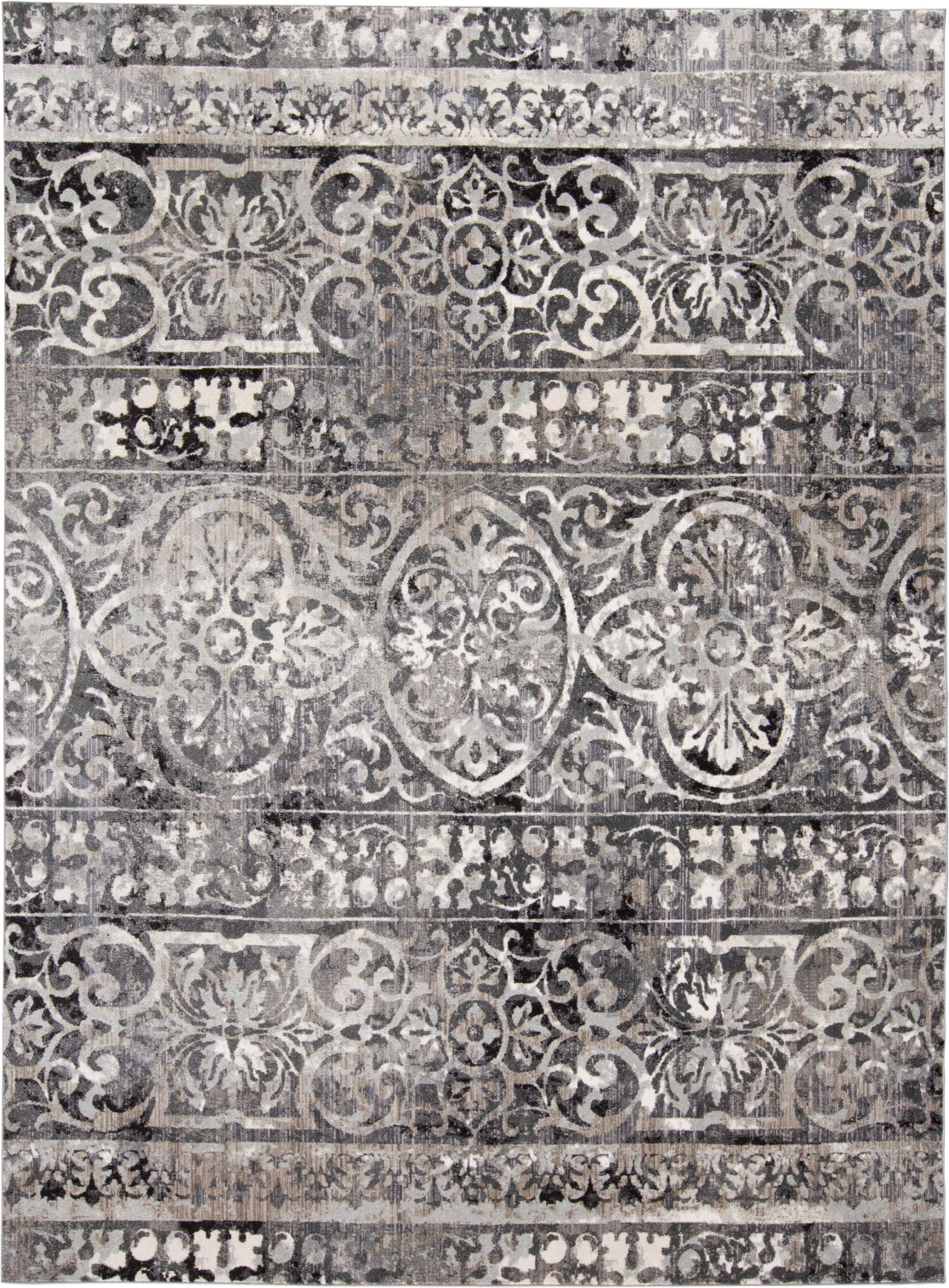 Kano 3871F Charcoal/Ivory Rug by Feizy