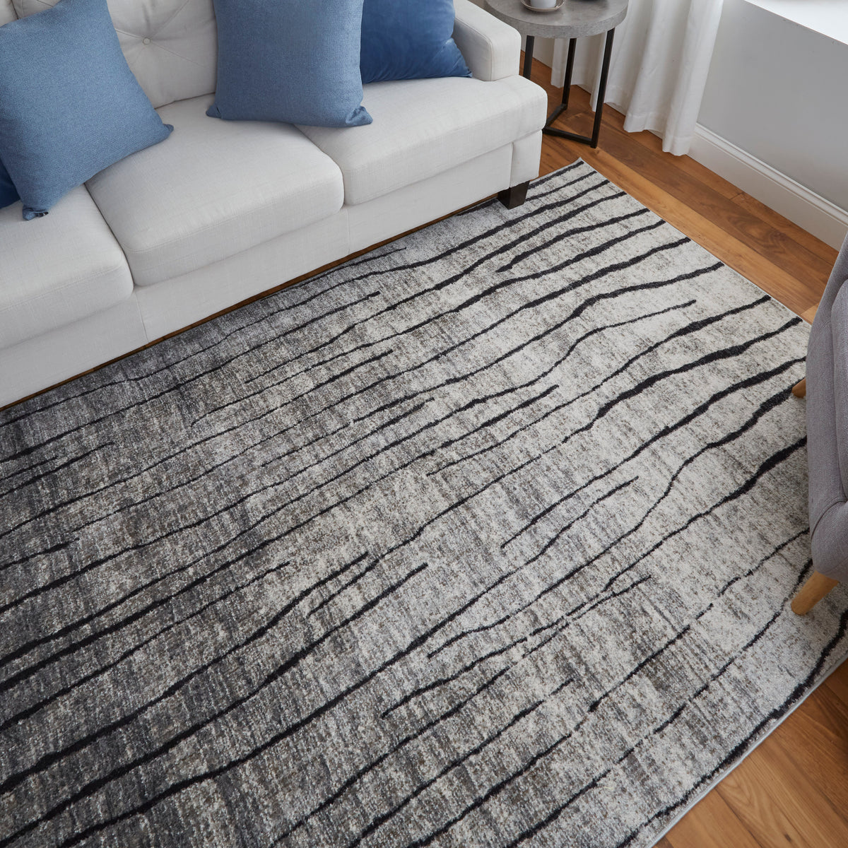 Kano 39LIF Ivory/Charcoal Rug by Feizy