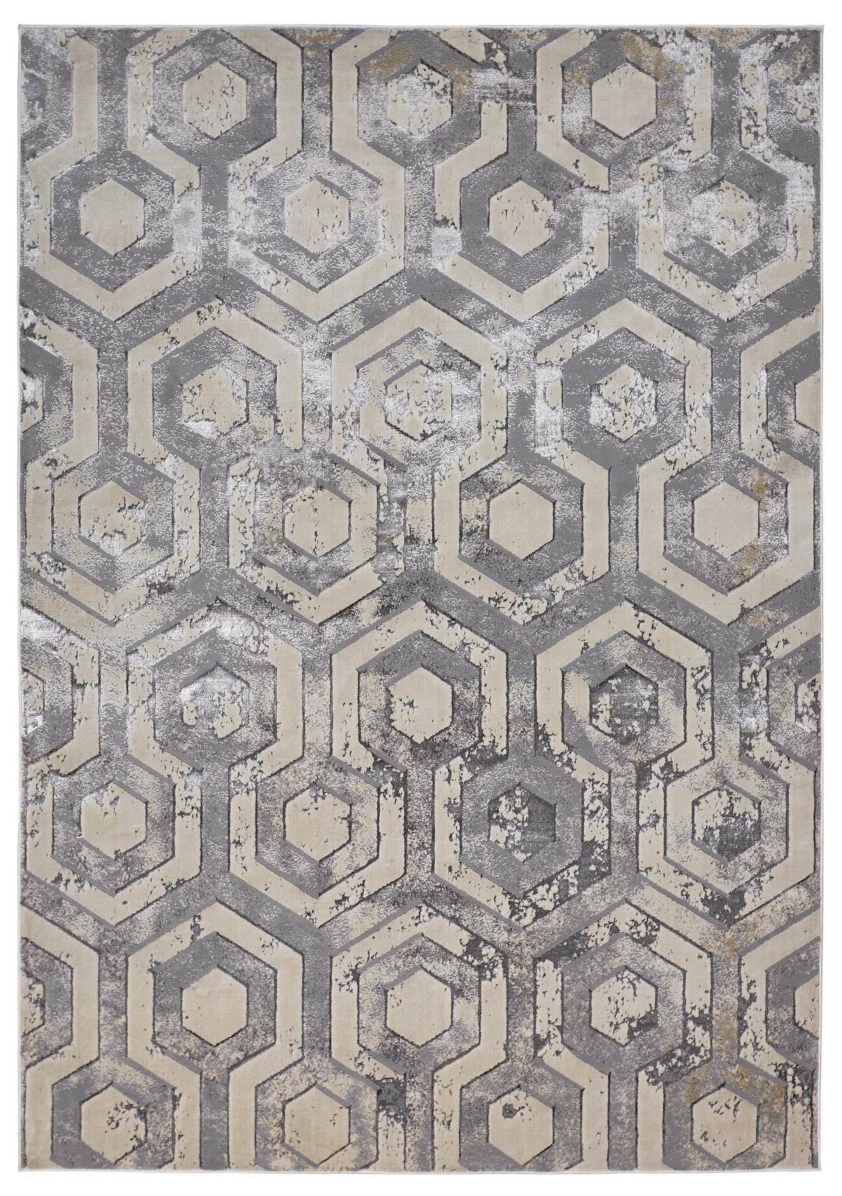 Micah 3046F Beige/Gray Rug by Feizy
