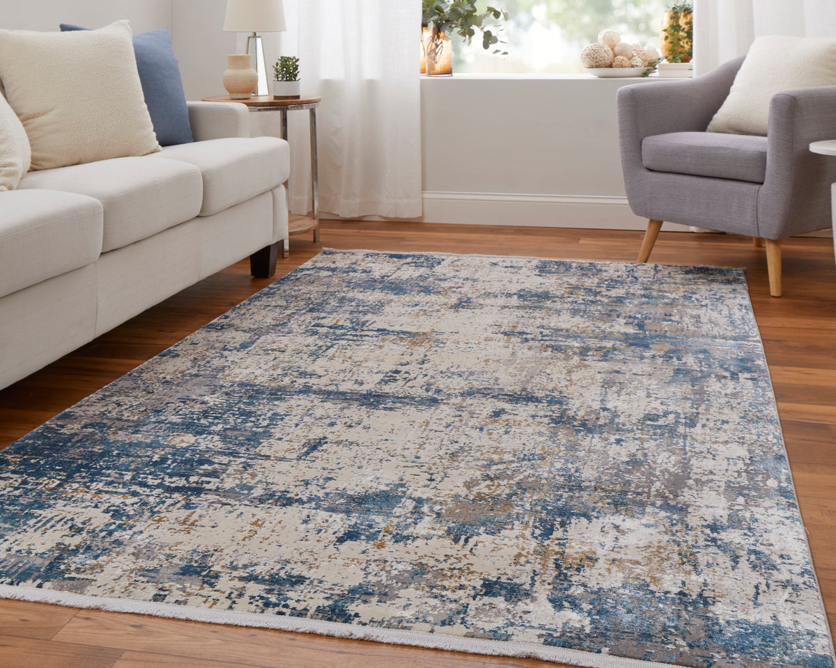 Cadiz 3891F Blue/Ivory Rug by Feizy
