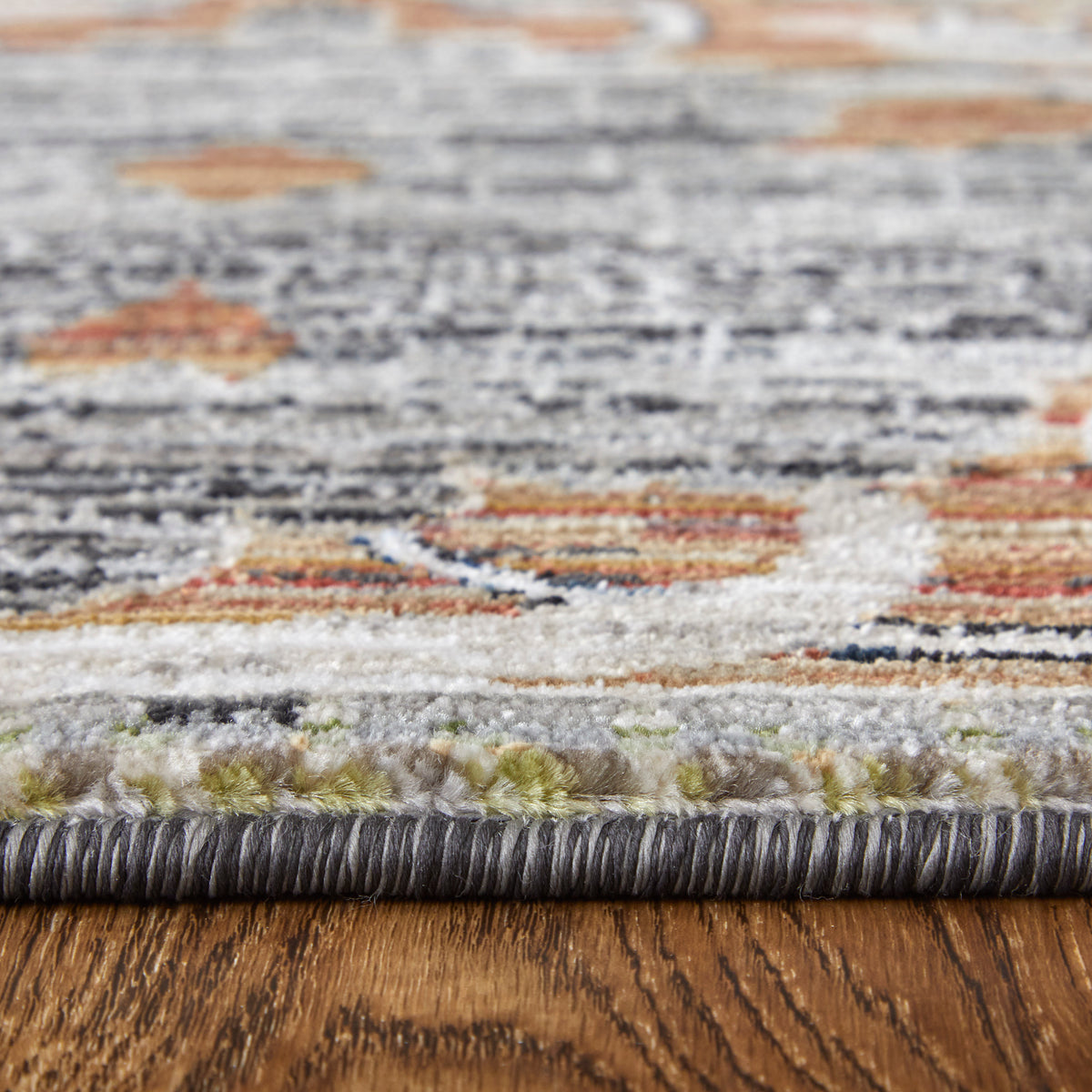 Melrose 39P2F Gray/Rust Rug by Feizy