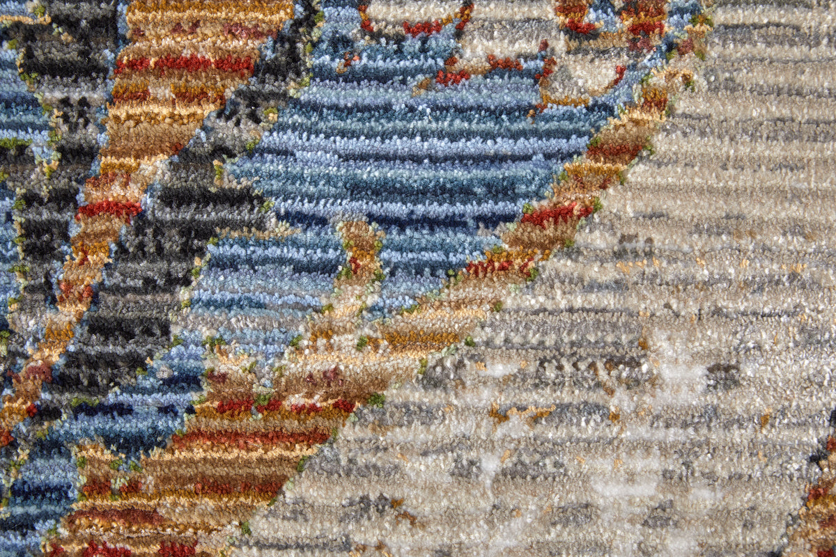 Melrose 39P2F Gray/Rust Rug by Feizy