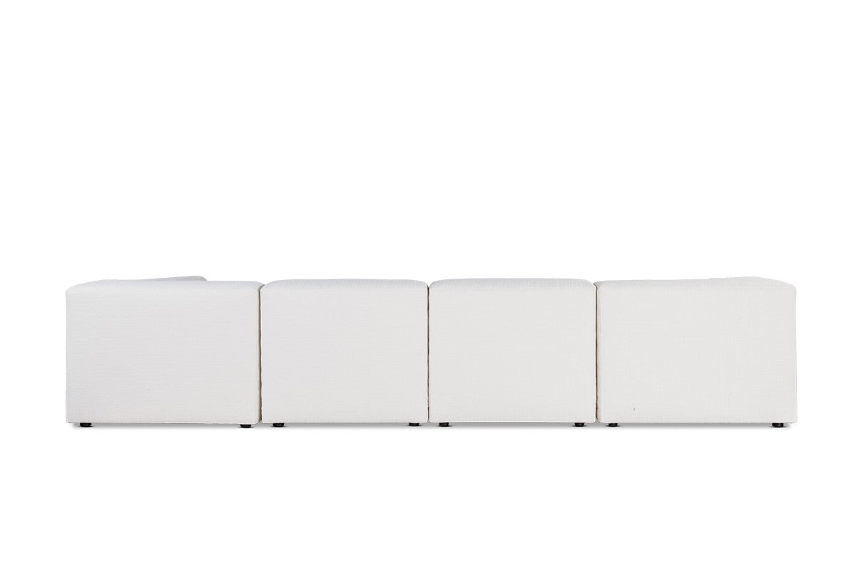 FINSBURY sectional in white, back view