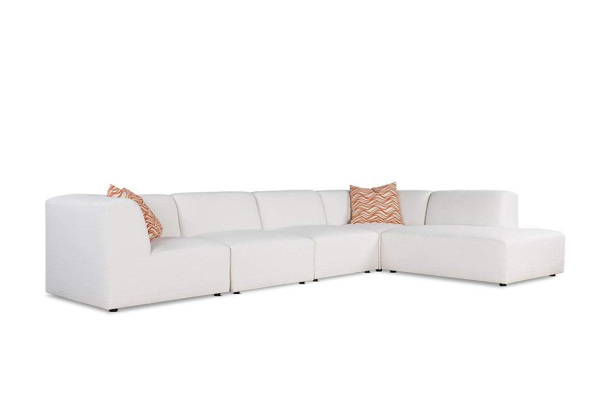 FINSBURY sectional in white, main view