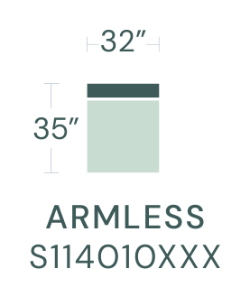 FORMATION Armless Chair dimensions