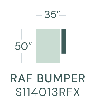 FORMATION RAF Bumper Chaise dimensions