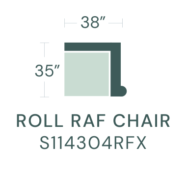 FORMATION RAF Rolled Arm Chair dimensions