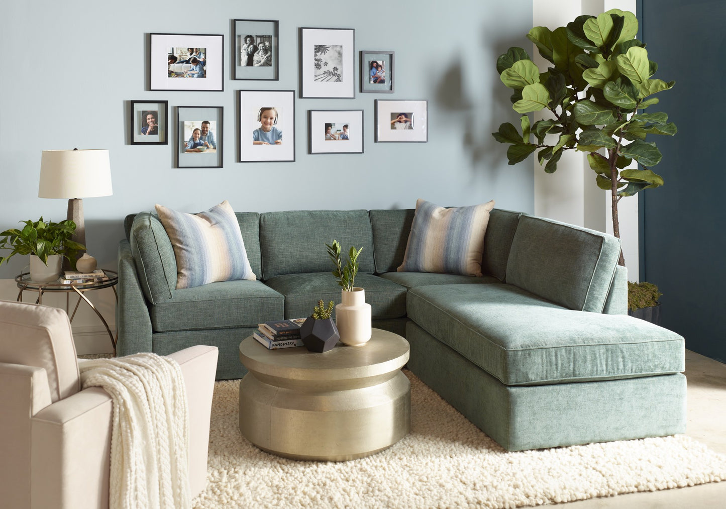FORMATION modular sectional styled in a living room