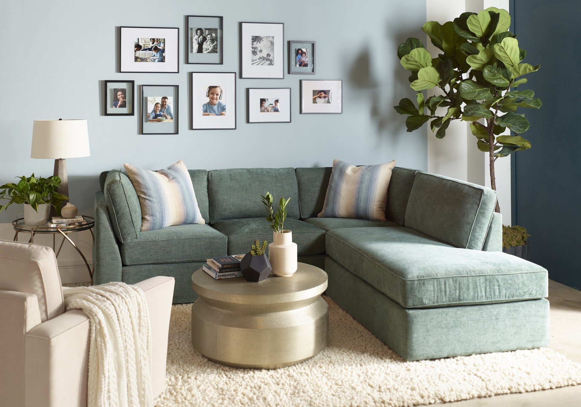 FORMATION modular sectional styled in a living room