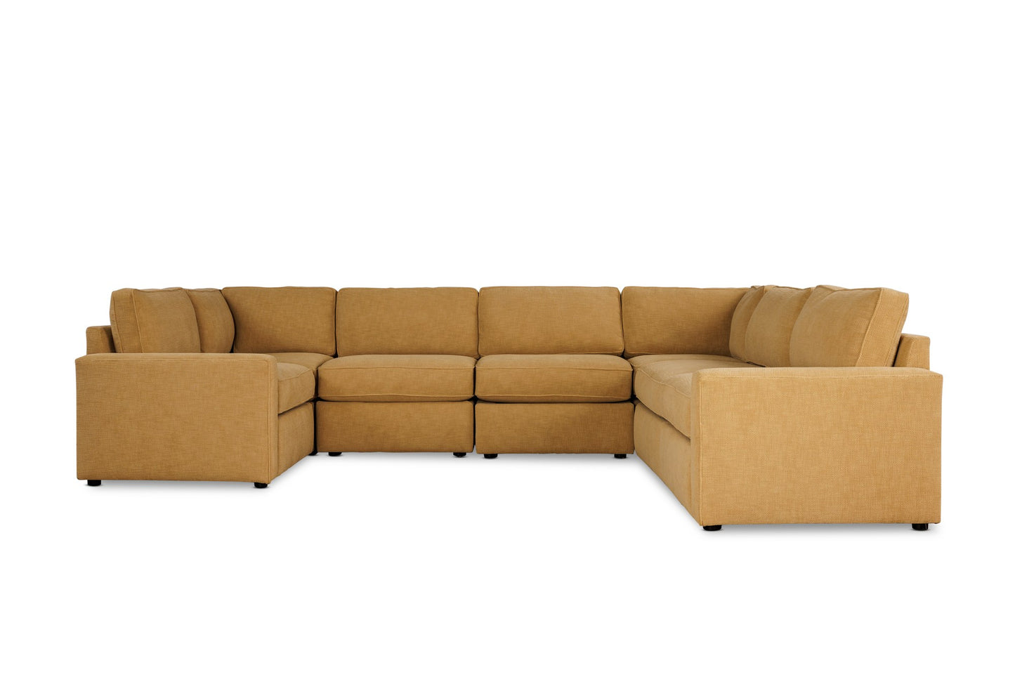 FORMATION 7-piece sectional in gold fabric