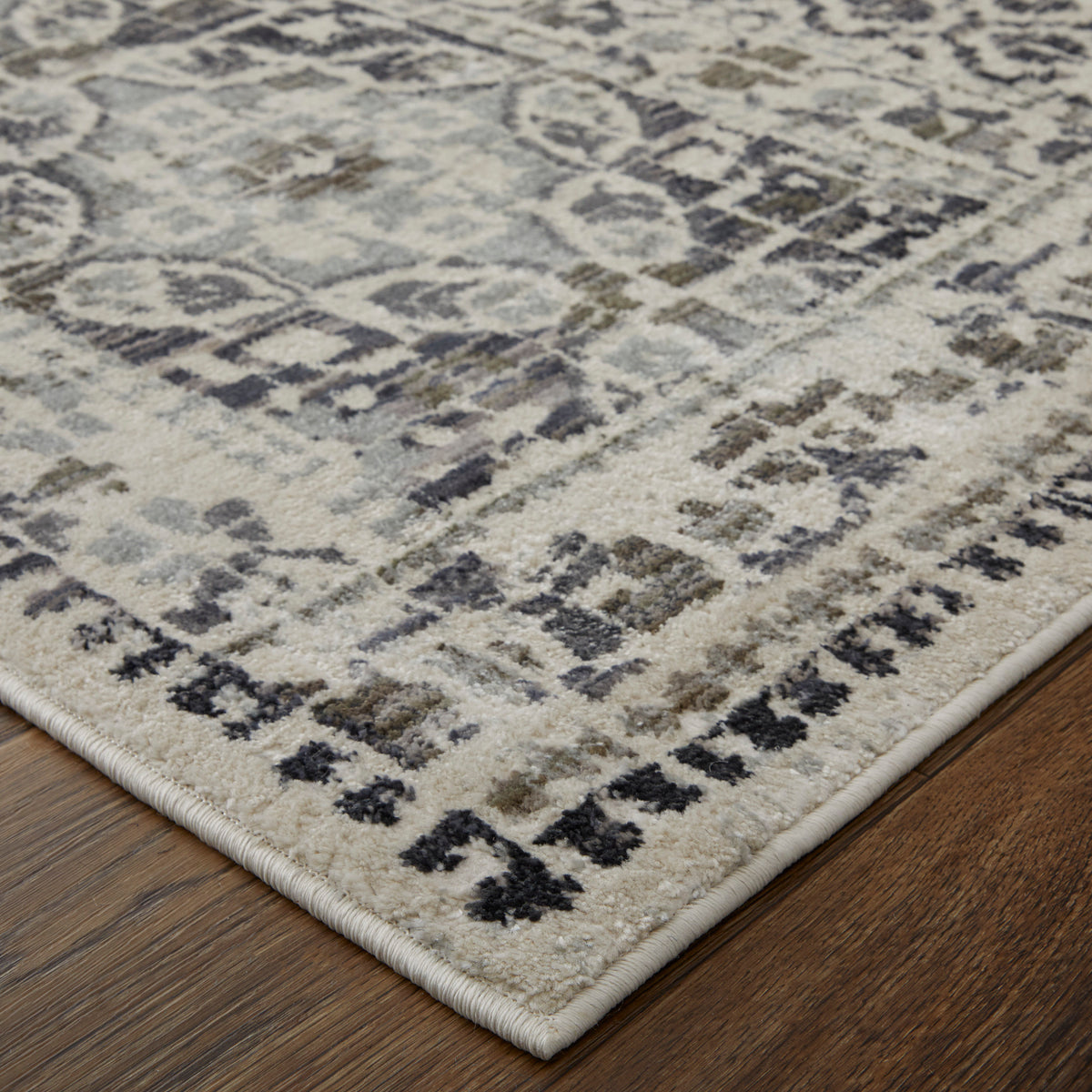 Kano 3874F Gray/Ivory Rug by Feizy