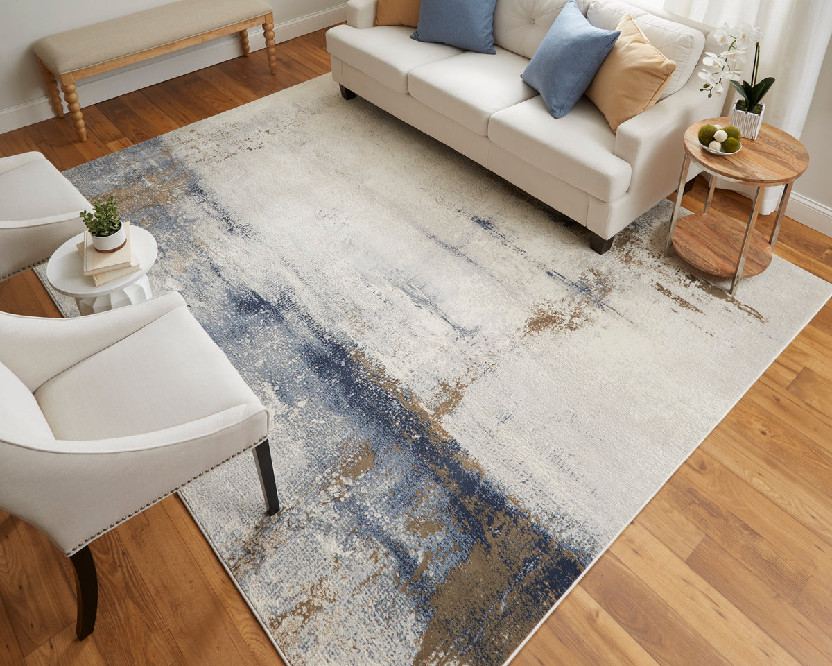 Clio 39LXF Ivory/Blue Rug by Feizy