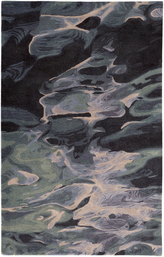Amira 8635F Green/Blue Rug by Feizy