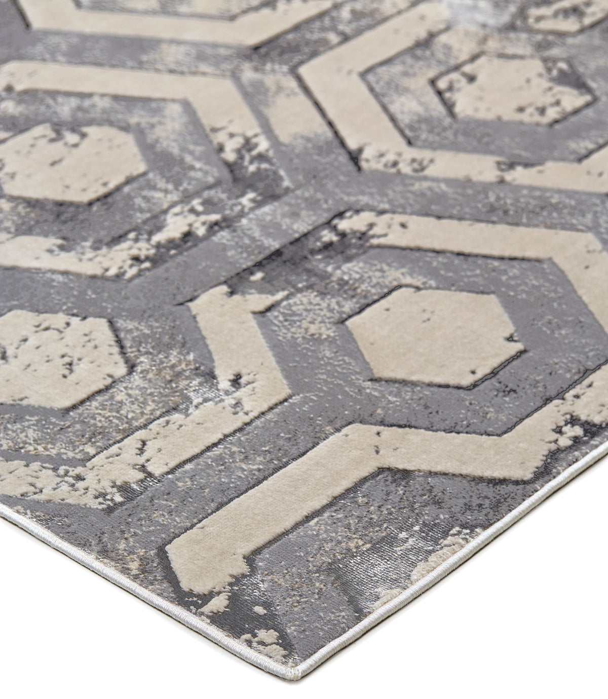 Micah 3046F Beige/Gray Rug by Feizy