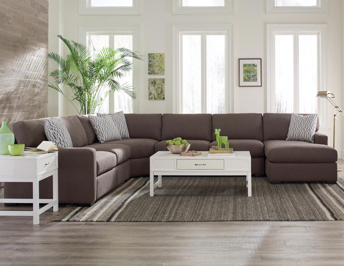 GREGORY four-piece sectional in a bright living room