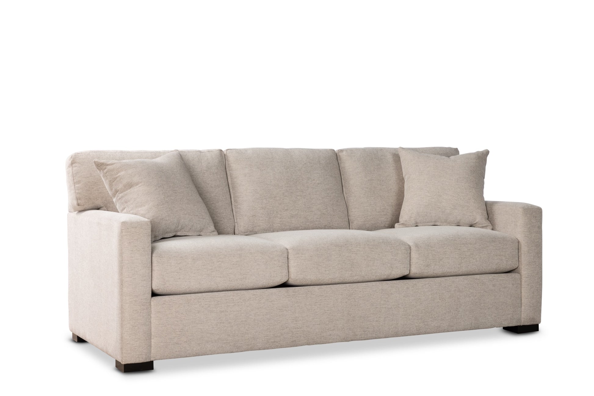GREGORY sofa in Merit Dove fabric, angled view