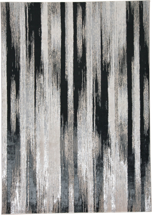 Micah 3338F Black/Silver Rug by Feizy