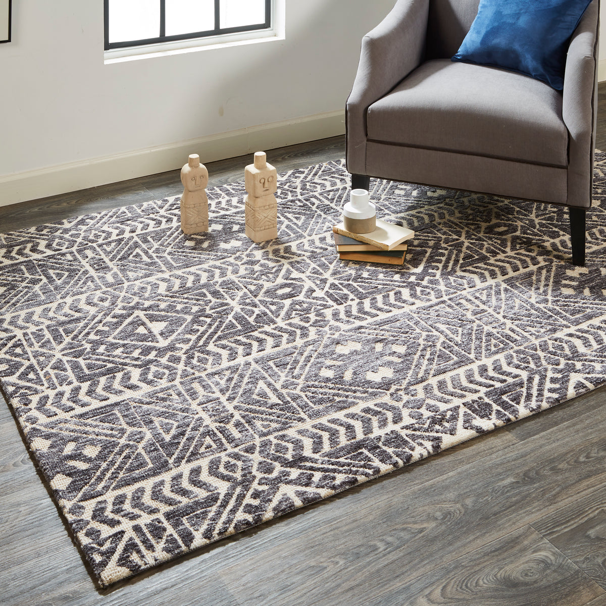 Colton 8627F Charcoal Rug by Feizy