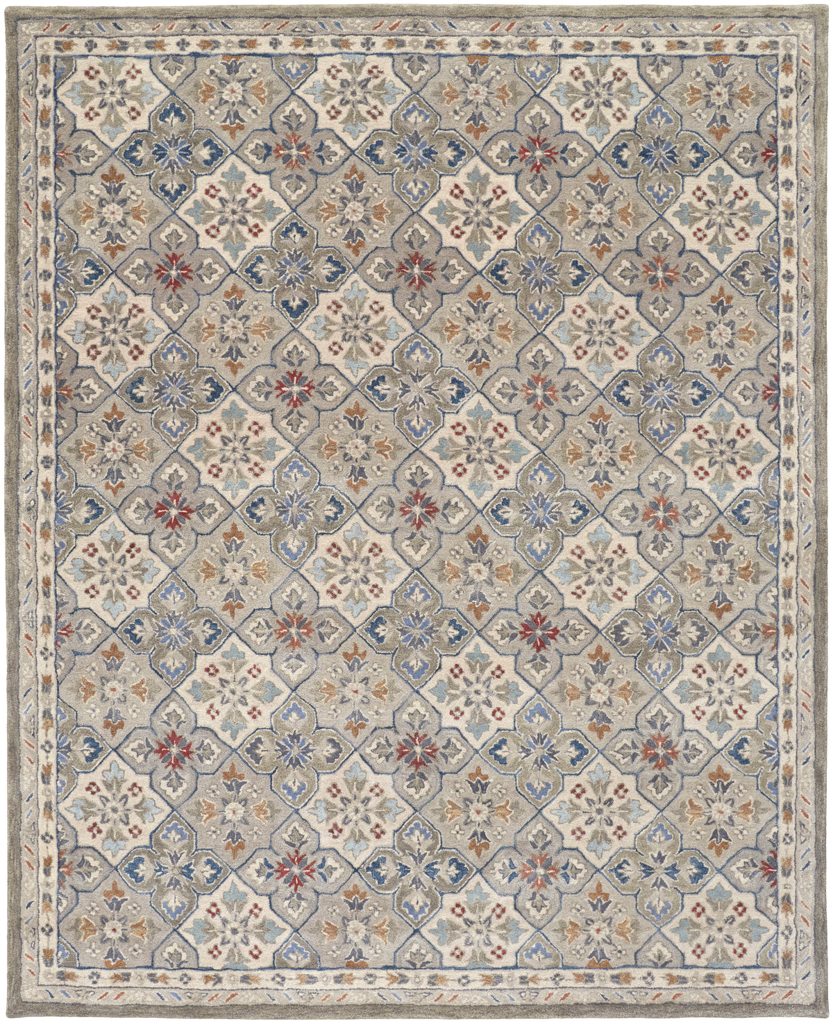 Rylan 8638F Gray/Multi Rug by Feizy